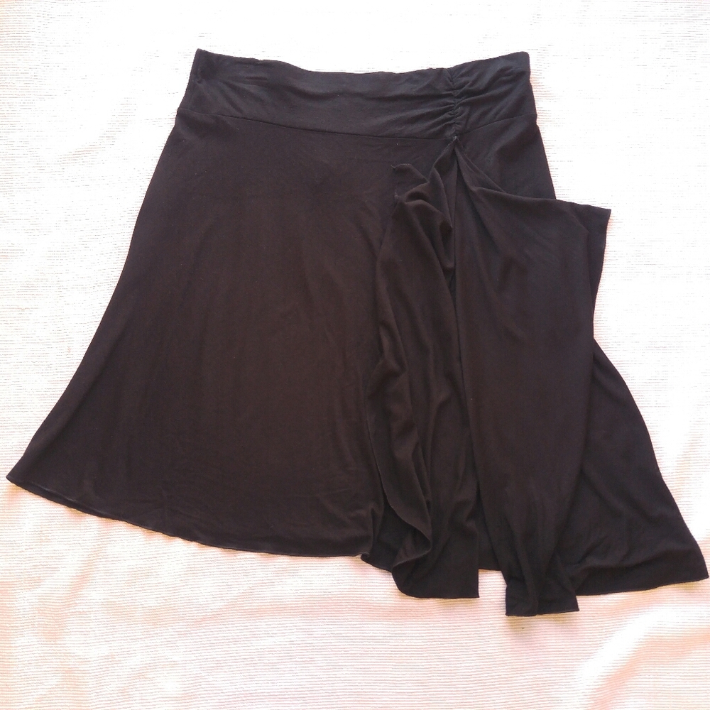 WHBM Black Asymmetrical Skirt Rayon